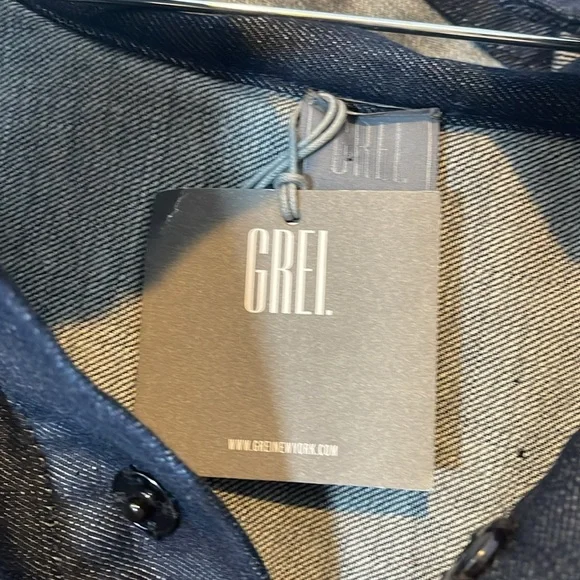 NWT GREI RAW DENIM HOODED LUHKA PONCHO ONE SIZE